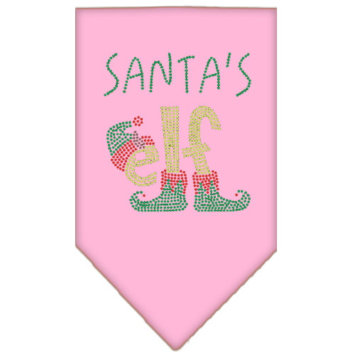 Santa's Elf Rhinestone Bandana Light Pink Small